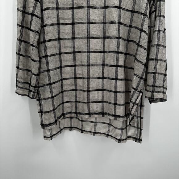 John Mark Shirt Top Womens Small Beige Boxy Knit Minimalist Casual Flowy - Picture 2 of 13